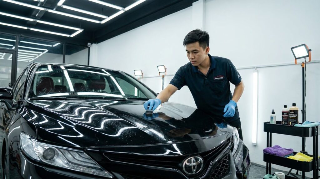 Phủ Ceramic Ô Tô Có Tác Dụng Gì? Sự Thật Về Hiệu Ứng Trượt Nước Lá Sen