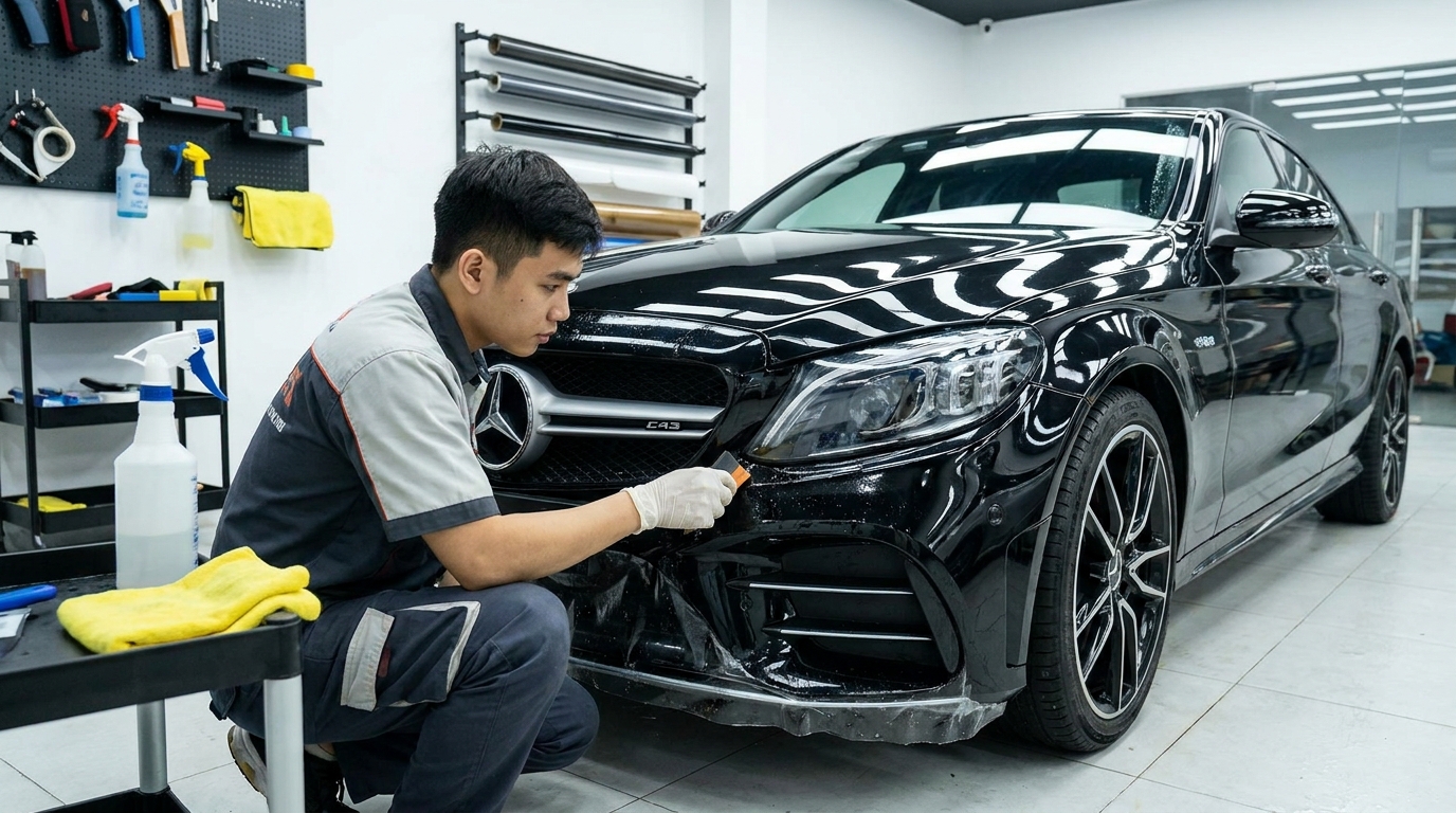 Công Nghệ Cắt Phim Ppf Bằng Máy Cnc (PreCut) Tại Trung Tâm Chuyên Nghiệp 2 DanPpfPreCutKhongDungDaoAnToanSonZin
